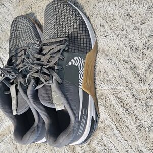 Nike Gray and Brown Athletic Shoes with Modern Design